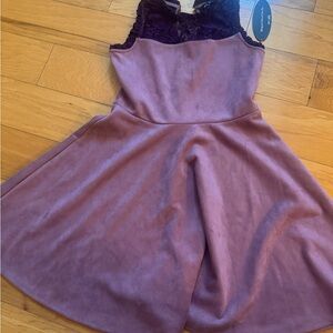 Elegant Purple Kids Formal Dress with Velvet Bodice